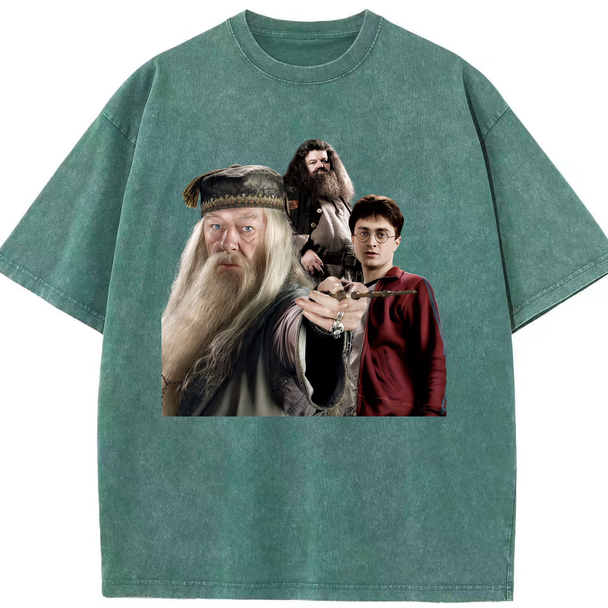 （画像用） Harry Potter ハリー・ポッターシリーズ 綿100% ヴィンテージ風 半袖Tシャツ（フロントプリント）